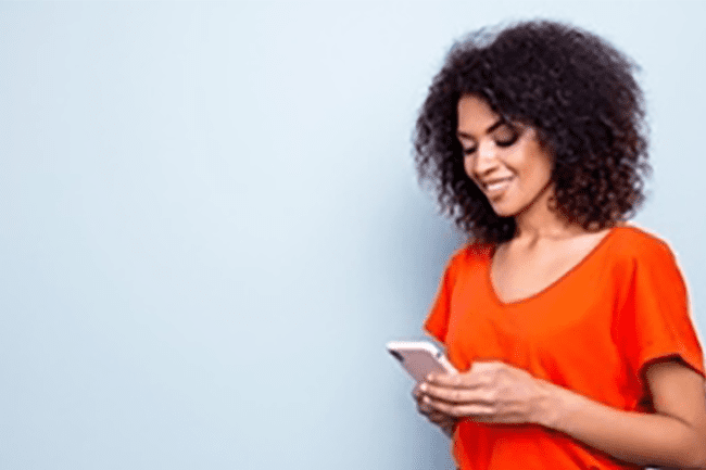 Image of Girl texting