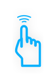 icon of a hand with its pointer finger extended
