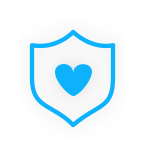 icon of a shield with a heart in it